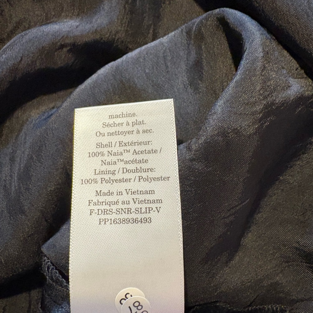 Everlane Minimalist Black Satin Slip Dress, Sz 8 - Picture 5 of 5